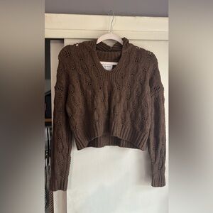 Pink Rose cropped Cardigan